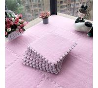 LCUVIMPEX Piastrelle in schiuma ad incastro, Piastrelle for tappeti ad incastro in schiuma morbida, confezione da 16, multicolore, spessori multipli(Pink,0.39 Inch)