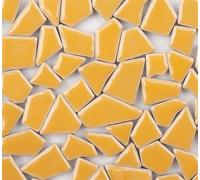 LCUVIMPEX Piastrelle mosaico colorate, 100 g di piastrelle a mosaico multicolore 1 cm x for lavori fai da te for la casa e il bagno(Yellow)