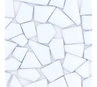 LCUVIMPEX Piastrelle mosaico colorate, 100 g di piastrelle a mosaico multicolore 1 cm x for lavori fai da te for la casa e il bagno(White)