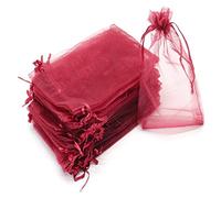 LCUVIMPEX Sacchetti per la Protezione della Frutta, Sacchetti di Protezione for Frutta e Verdura in Rete, Confezione da 100, Multicolore, Varie Misure(Claret,17x23cm)