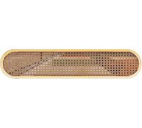 LCUVIMPEX Schermo divisorio in vetro, Divisorio in ferro battuto, piano di lavoro, divisorio in rattan, tavolo da ristorante(Gold-a,19.7x11.8 in)