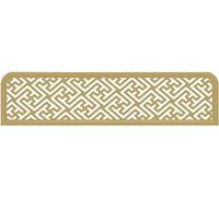 LCUVIMPEX Schermo divisorio in vetro, Parete divisoria bassa for zona pranzo, divisorio decorativo traforato for ristorante, privacy(Gold-a,50cm)