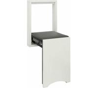 LCUVIMPEX Sedia pieghevole da parete, Sgabello pieghevole da parete for cambio scarpe e doccia, multicolore(White)