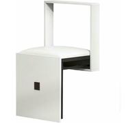 LCUVIMPEX Sedia pieghevole da parete, Sgabello pieghevole for doccia e cambio scarpe a parete con pelle PU in multicolore(White)