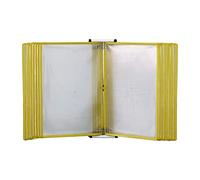 LCUVIMPEX Supporto a muro Portadocumenti a fogli mobili da parete - Portadocumenti da tavolo da 20 pagine, for visualizzare e archiviare documenti A4 in ufficio/casa(Yellow)