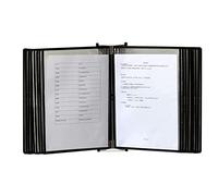 LCUVIMPEX Supporto a muro Portadocumenti a fogli mobili da parete - Portadocumenti da tavolo da 20 pagine, for visualizzare e archiviare documenti A4 in ufficio/casa(Black)