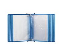 LCUVIMPEX Supporto a muro Portadocumenti a fogli mobili da parete - Portadocumenti da tavolo da 20 pagine, for visualizzare e archiviare documenti A4 in ufficio/casa(Blue)