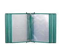 LCUVIMPEX Supporto a muro Portadocumenti a fogli mobili da parete - Portadocumenti da tavolo da 20 pagine, for visualizzare e archiviare documenti A4 in ufficio/casa(Green)