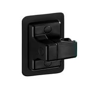 LCUVIMPEX Supporto Doccia a Parete, Supporto for soffione Doccia Regolabile da Parete, 2 Pezzi, Multicolore(Black)