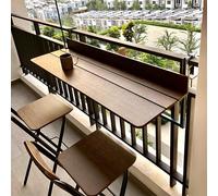 LCUVIMPEX Tavolo pieghevole da appendere balcone, tavolo pieghevole sospeso per ringhiera del balcone esterno (60-120 x 37 x 9 cm)(80 x 37 x 9 cm/31,49 x 16,56 x 3,54 cm)