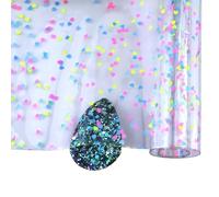 LCUVIMPEX Tessuto di Tessuto gelatinoso in PVC, Rotolo di Gelatina in PVC 30x132 cm 0,4 mm Multicolore for Articoli for Arti e Mestieri(Color-04)