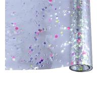 LCUVIMPEX Tessuto di Tessuto gelatinoso in PVC, Rotolo di Gelatina in PVC 30x132 cm 0,4 mm Multicolore for Articoli for Arti e Mestieri(Color-01)