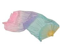 LCUVIMPEX Un Ventilatore Lungo Che imita Un Ventilatore di s Confezione da 2 veli a ventaglio in Seta for Danza del Ventre, Viola, Diverse Misure(A,270X90CM)