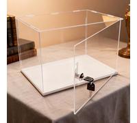 LCUVIMPEX Vetrine in acrilico trasparente, Acrylic Display Storage Box With Lock Multiple Sizes Dust Cover For Collectibles Figures(25x20x20cm)