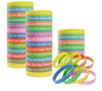 LCXCXY 36 braccialetti motivazionali in silicone, braccialetti silicone con citazioni positive, regali per feste per bambini, adolescenti e studenti, adatti per incoraggiare colleghi e dipendenti