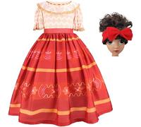 LCXYYY Dolores Costume Ragazze Cosplay Mirabel Madrigal Famiglia Dolores Vestito da Ballerina Dress up Halloween Natale Carnevale Principessa Compleanno Fancy Party Abiti da Sera, 3-10 Anni