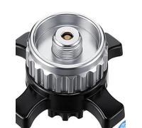 lcyen Adattatore per cartucce di gas Campingaz CV Easy Clic, in alluminio e plastica, passaggio da chiusura a baionetta a vite da 7/16", argento, compatibile con fornelli da campeggio all'aperto