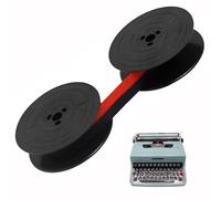 Lcyen Nastro di inchiostro per macchina da scrivere, rosso nero con Olivetti GR4, resistente e durevole, in nylon, per macchina da scrivere, doppia bobina per macchine da scrivere