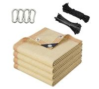 LCYFBE Tenda a vela, parasole, paravento | Tessuto HDPE | idrorepellente e antivento, robusto e stabile per ombreggiare il giardino, balcone o il terrazzo, Beige,2.3x7.8m