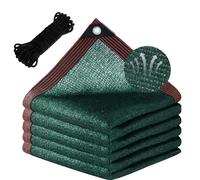 LCYFBE Tenda a vela, parasole, paravento | Tessuto HDPE | idrorepellente e antivento, robusto e stabile per ombreggiare il giardino, balcone o il terrazzo, verde scuro,聽3.2x7.2m