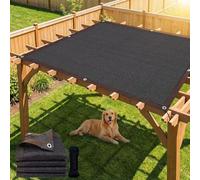 LCYFBE Tenda a vela, parasole, paravento | Tessuto HDPE | idrorepellente e antivento, robusto e stabile per ombreggiare il giardino, balcone o il terrazzo, Nero,聽3.2x7.2m