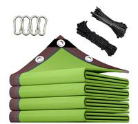 LCYFBE Tenda a vela, parasole, paravento | Tessuto HDPE | idrorepellente e antivento, robusto e stabile per ombreggiare il giardino, balcone o il terrazzo, Verde fluo,1.8x3.2m