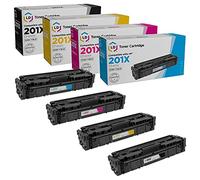 LD Prodotti di ricambio compatibili per HP 201X Set di 4 cartucce toner ad alta resa: CF400X Nero CF401X ciano CF402X Giallo CF403X Magenta Compatibile con M252dw, M252n, M277c6, M277n, MFP M277dw