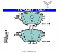 LD2616 Kit pastiglie pattini freno Ate Ceramic Posteriore per MERCEDES