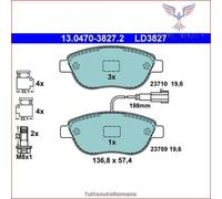LD3827 Kit pastiglie pattini freno Ate Ceramic Anteriore per ABARTH 500C 500 FIA