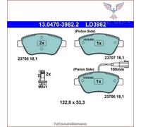LD3982 Kit pastiglie pattini freno Ate Ceramic Anteriore per FIAT STILO SIENA BR