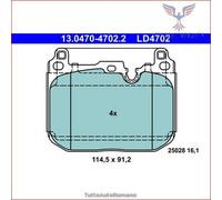 LD4702 Kit pastiglie pattini freno Ate Ceramic Anteriore per BMW X2 F39 xDrive s