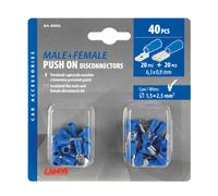 LD49 Kit 40 Terminali-Capicorda Piatti - Blu