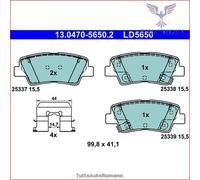 LD5650 Kit pastiglie pattini freno Ate Ceramic Posteriore per HYUNDAI VELOSTER E