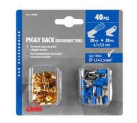 LD5A Kit 40 Terminali-Capicorda Piatti A Doppio Innesto - Blu