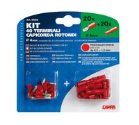 LD5C Kit 40 Terminali-Capicorda Rotondi - Rosso