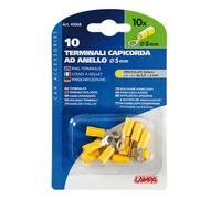 10 terminali - capicorda ad anello - Giallo