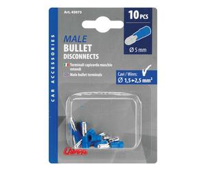 LD5S 10 Terminali - Capicorda Maschio Rotondi - Blu
