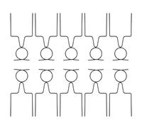 Ldabrye 10 supporti per tubi da giardino, galvanizzati, finitura antiruggine, 20,3 cm di altezza, guide paesaggistiche per proteggere arbusti e piante da fiori e piante da giardino