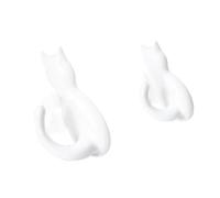 Ldabrye 2 ganci decorativi a forma di gatto, per cucina, bagno, cappotti, cappelli, organizer funzionali per la gestione dello spazio, ganci adesivi a forma di gatto