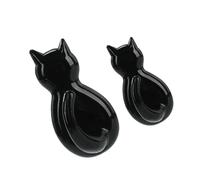 Ldabrye 2 ganci decorativi a forma di gatto, per cucina, bagno, cappotti, cappelli, organizer funzionali per la gestione dello spazio, ganci adesivi a forma di gatto