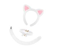 Ldabrye 3/4 pz Gatti Costumi Cosplay Orecchie Fascia Campane Girocollo Coda Tutu Halloween Animale Costume Accessori Kit Costume