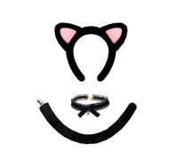 Ldabrye 3/4 pz Gatti Costumi Cosplay Orecchie Fascia Campane Girocollo Coda Tutu Halloween Animale Costume Accessori Kit Costume