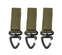 Ldabrye 3 moschettoni in nylon con fibbia da appendere per zaino, portachiavi, clip per cintura, cinghia rotante a 360 gradi