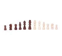 Ldabrye 32Pcs Pezzi di Scacchi in Legno Internazionale Scacchi Figure Torneo Scacchi in Legno Pezzi Intagliato a mano Figura Figurine Torneo Scacchi Accessori