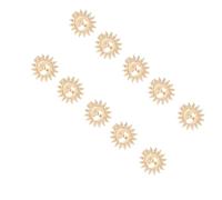 Ldabrye Accessori per la decorazione della tavola in metallo sostenibile Lune Sole disegni in rilievo Facile da pulire stoviglie Clip Sun Pattern Tovagliolo Fasteners