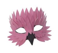 Ldabrye Accessorio artistico a mezzo volto decorato con piume per giochi di ruolo e celebrazioni misteriose (119)