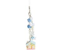 Ldabrye Adorabile animale cottage titolare resina telefono cinturino design facile da usare portachiavi decorativo compatto per tutti i giorni amante degli animali domestici catena del telefono, Blu