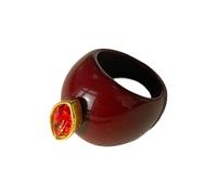 Ldabrye Anelli geometrici alla moda in resina con pietre di zircone colorate per le donne eleganti accessori anelli colorati con zirconi, One Size, come descritto, come descritto