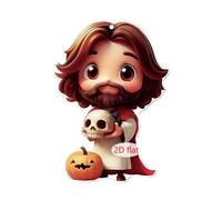 Ldabrye Artistico 2D Piatto Acrilico Santo Padre Zucca Auto Specchio Appeso Ornamento Multiuso Interni Auto e Casa Decori Retrovisore Specchio Charm Acrilico