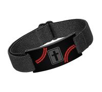 Ldabrye Bandiera degli Stati Uniti Croci per gli Uomini In Acciaio Inox Regolabile Gioielli Religiosi Basato Fede Accessorio Patriottico per Uomo Regalo, Misura unica, come descritto